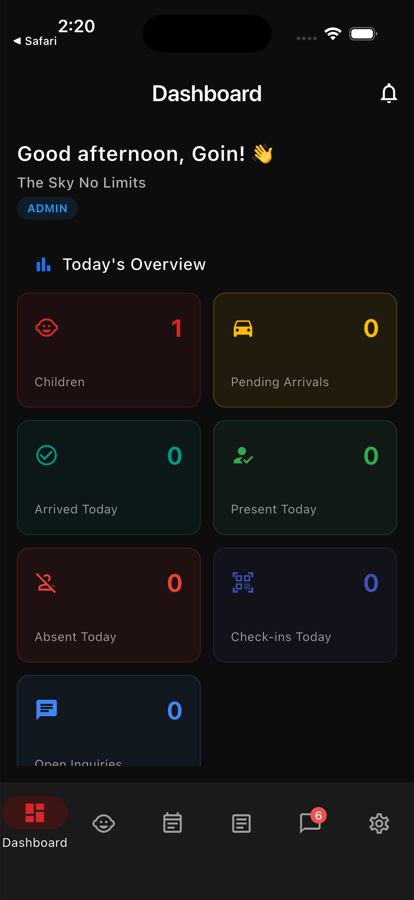 iSky Staff dashboard